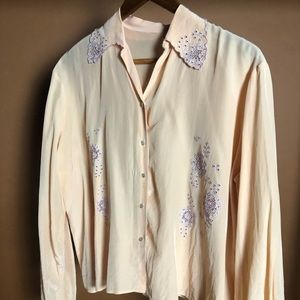 Vintage Silk top with embellished details